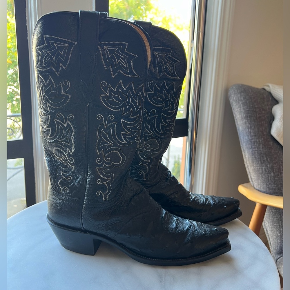 1883 Lucchese Vintage Boots Black Sz 8